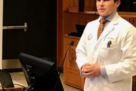 Jack Penner speaking at GHHS Induction Ceremony at Georgetown in 2018