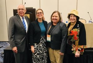 AAMC President Emeritus Dr. Darrell Kirch, 2023 Arnold P. Gold Foundation Humanism in Medicine Awardee Dr. Jaclyn Nunziato, Gold Foundation President and CEO Dr. Kathleen Reeves, and Gold Foundation Co-Founder and Trustee Dr. Sandra Gold