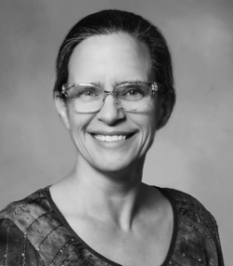 b/w photo of Dr. Rachel Cramton